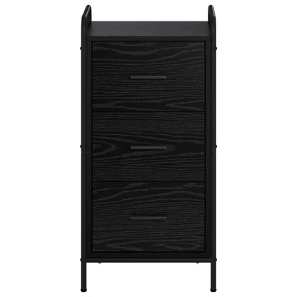 vidaXL Sideboard Black Oak 40 x 33 x 80.5 cm Engineered Wood