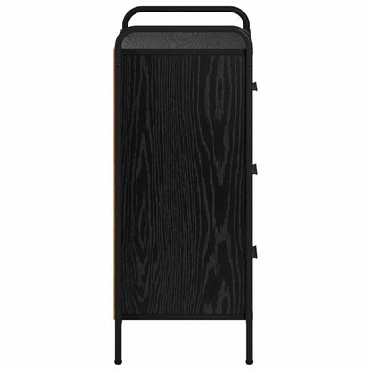 vidaXL Sideboard Black Oak 40 x 33 x 80.5 cm Engineered Wood