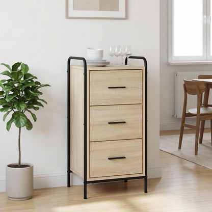 vidaXL Sideboard Sonoma Oak 40 x 33 x 80.5 cm Engineered Wood