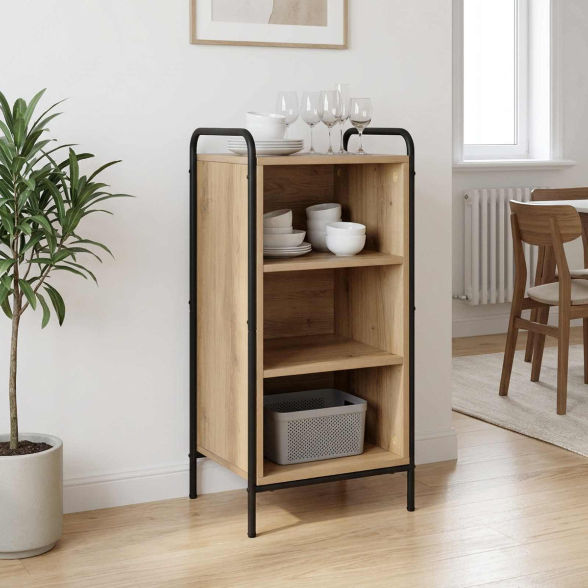 vidaXL Sideboard Artisan Oak 40 x 33 x 80.5 cm Engineered Wood