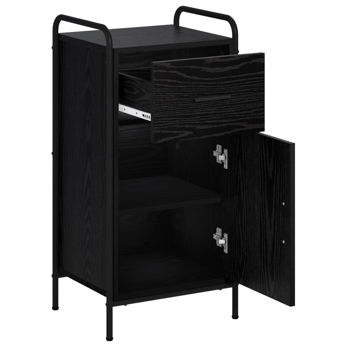 vidaXL Sideboard Black Oak 40 x 33 x 80.5 cm Engineered Wood