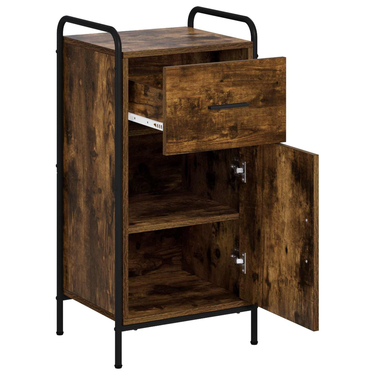 vidaXL Sideboard Smoked Oak 40 x 33 x 80.5 cm Engineered Wood