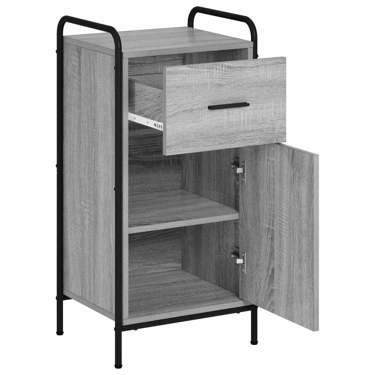 vidaXL Sideboard Grey Sonoma 40 x 33 x 80.5 cm Engineered Wood