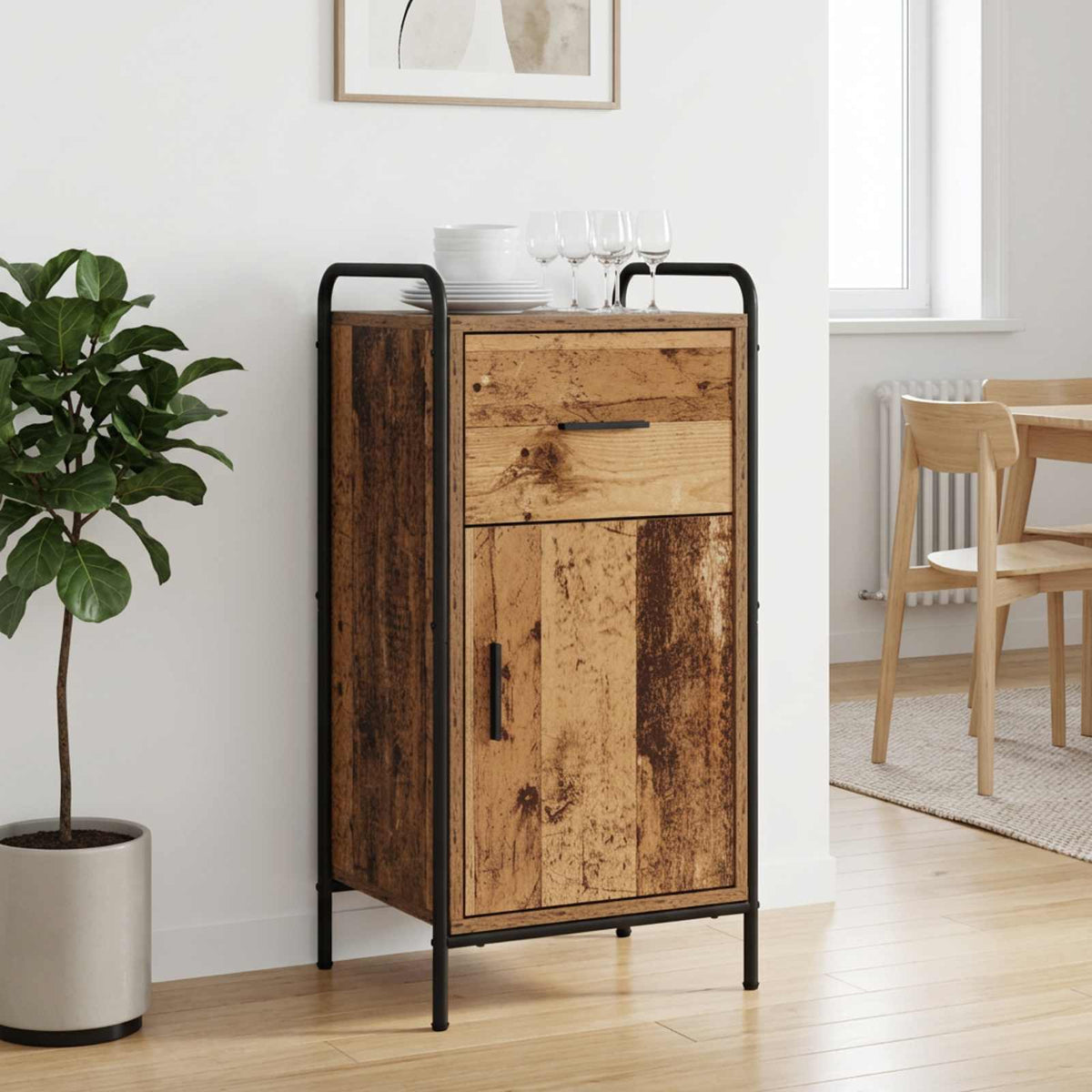 vidaXL Sideboard Old Wood 40 x 33 x 80.5 cm Engineered Wood