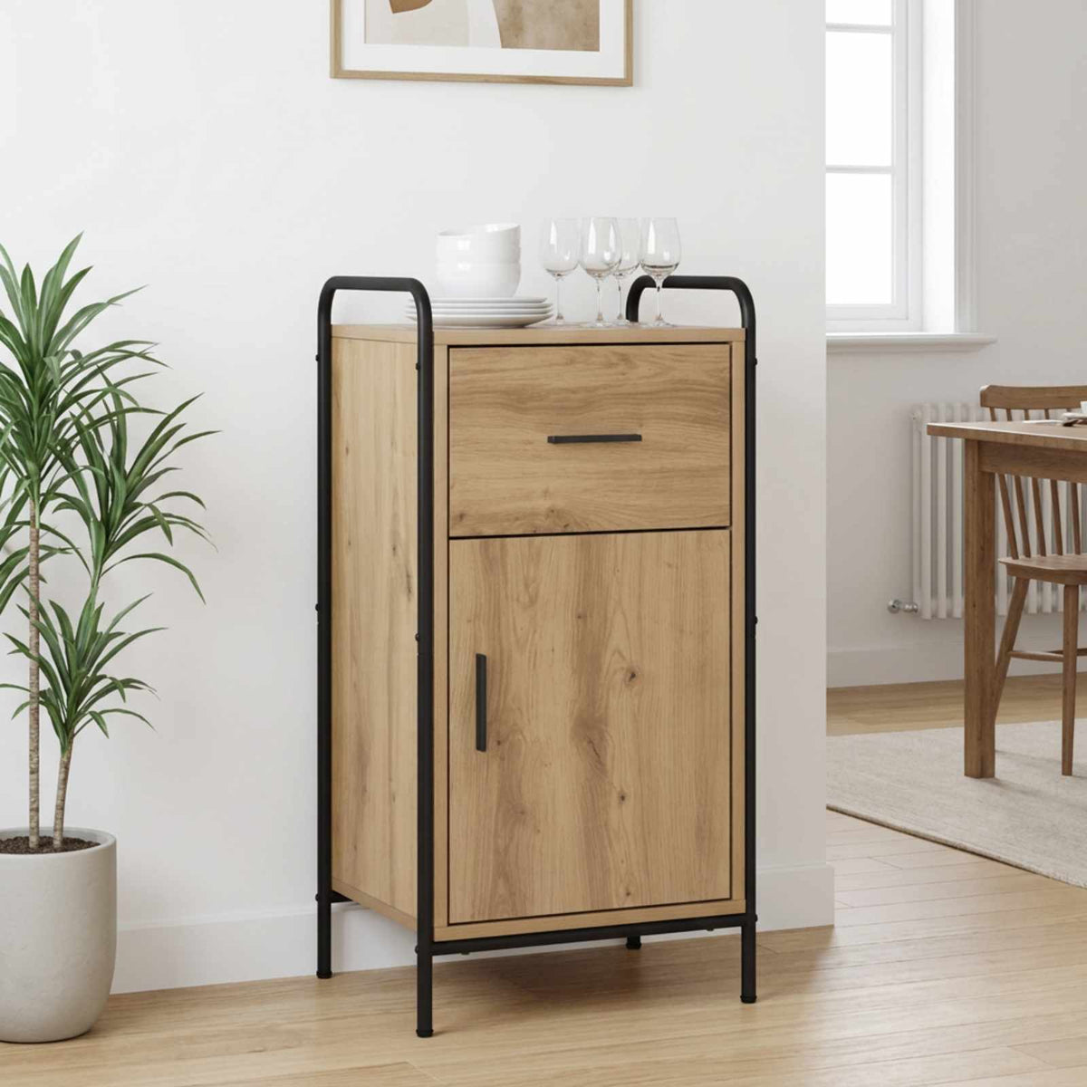 vidaXL Sideboard Artisan Oak 40 x 33 x 80.5 cm Engineered Wood