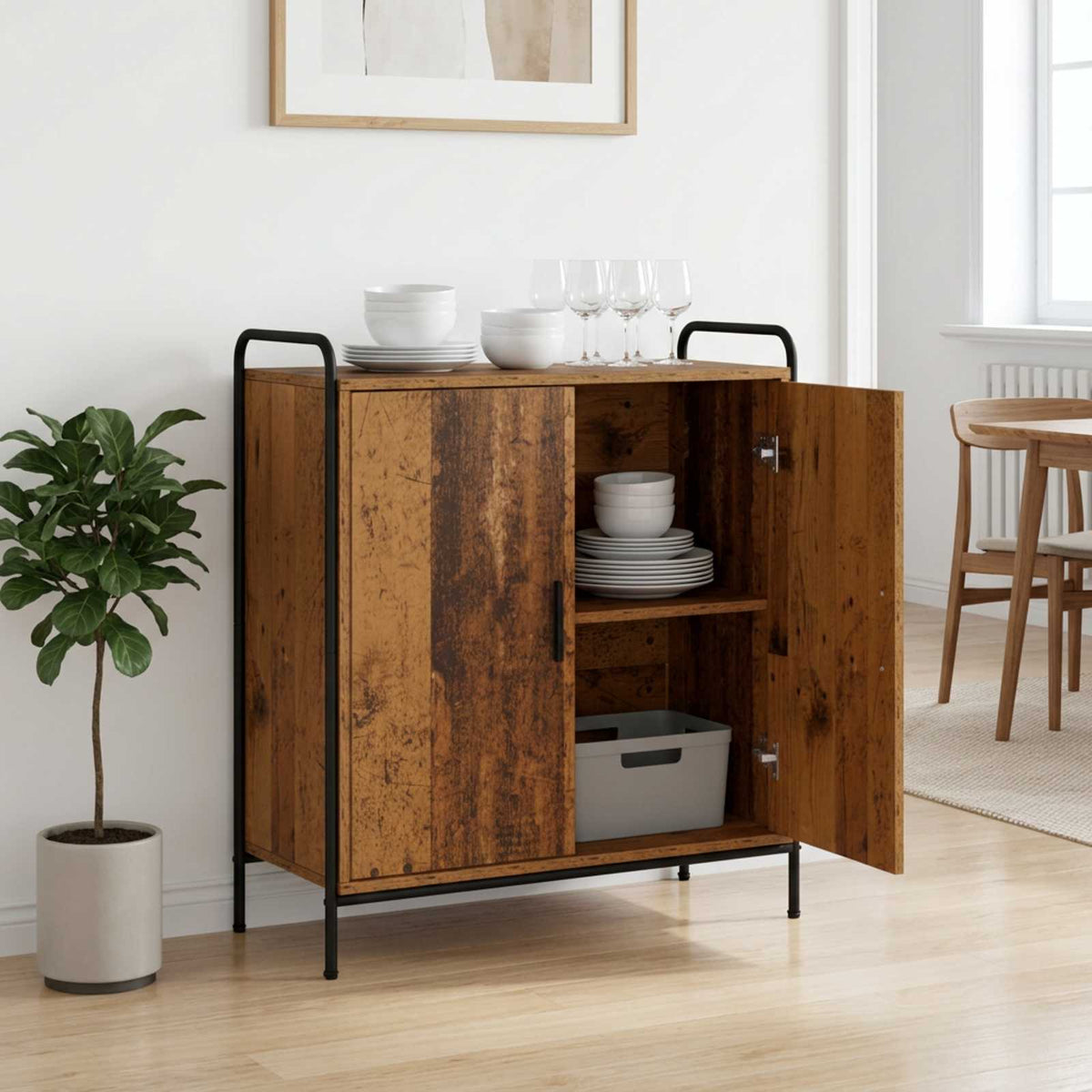 vidaXL Sideboard Old Wood 73 x 33 x 81 cm Engineered Wood