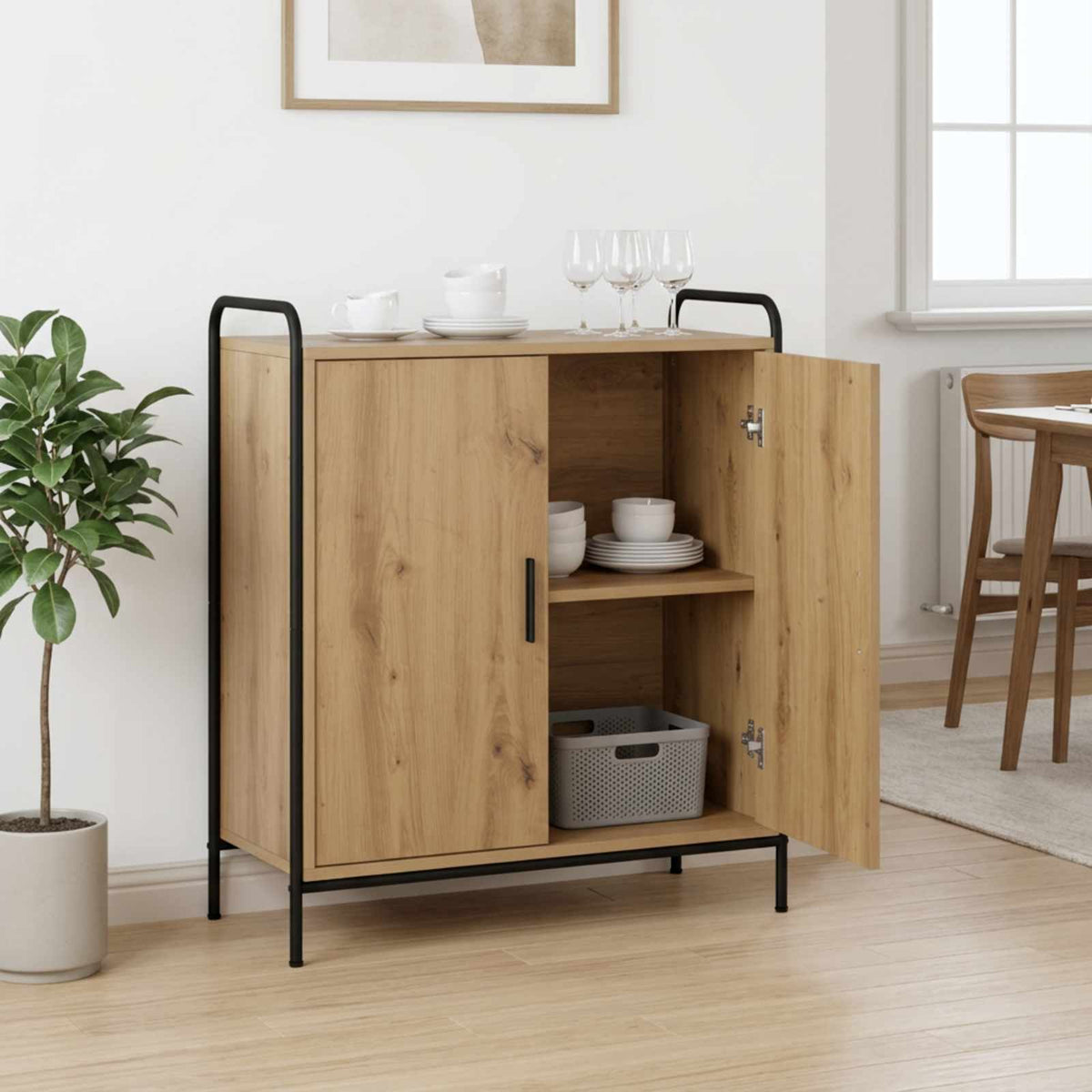 vidaXL Sideboard Artisan Oak 73 x 33 x 81 cm Engineered Wood
