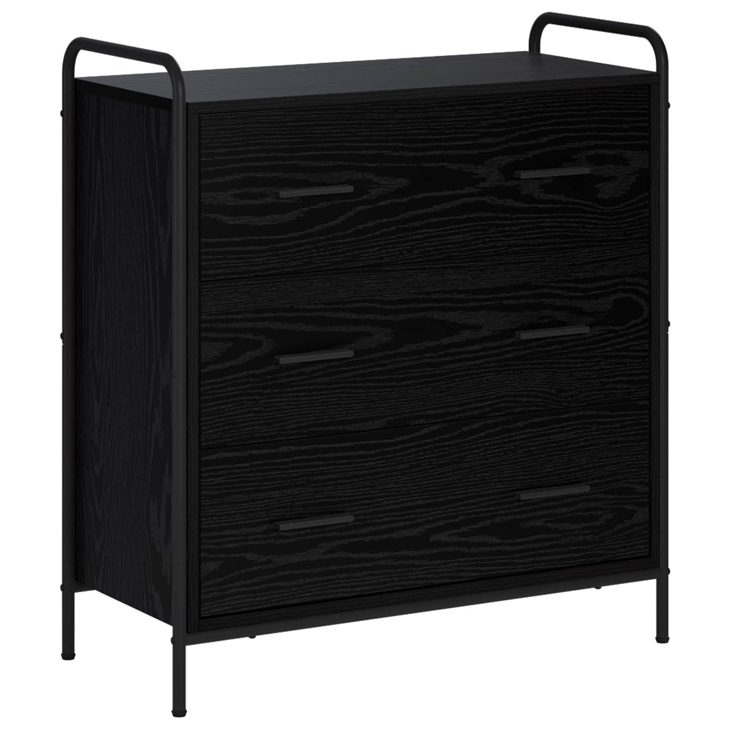 vidaXL Sideboard Black Oak 73 x 33 x 81 cm Engineered Wood