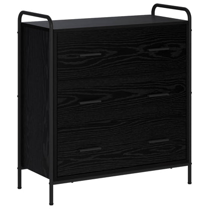 vidaXL Sideboard Black Oak 73 x 33 x 81 cm Engineered Wood