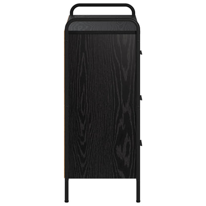 vidaXL Sideboard Black Oak 73 x 33 x 81 cm Engineered Wood