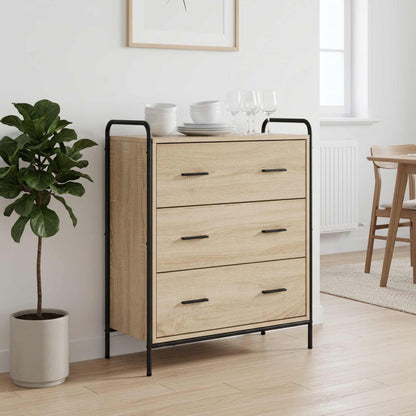 vidaXL Sideboard Sonoma Oak 73 x 33 x 81 cm Engineered Wood