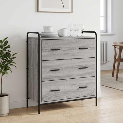 vidaXL Sideboard Grey Sonoma 73 x 33 x 81 cm Engineered Wood