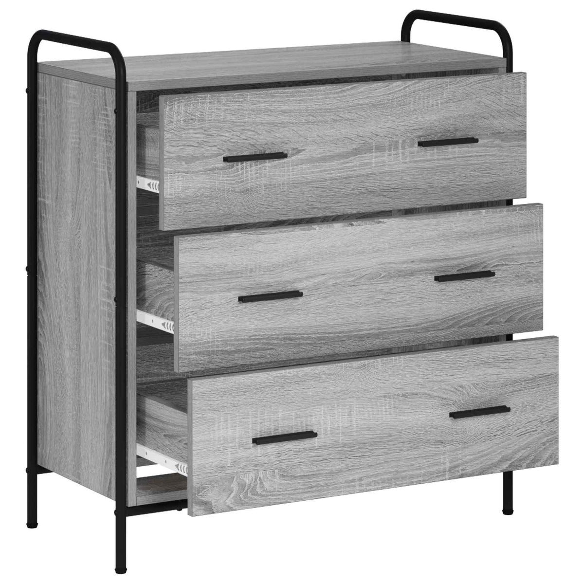 vidaXL Sideboard Grey Sonoma 73 x 33 x 81 cm Engineered Wood
