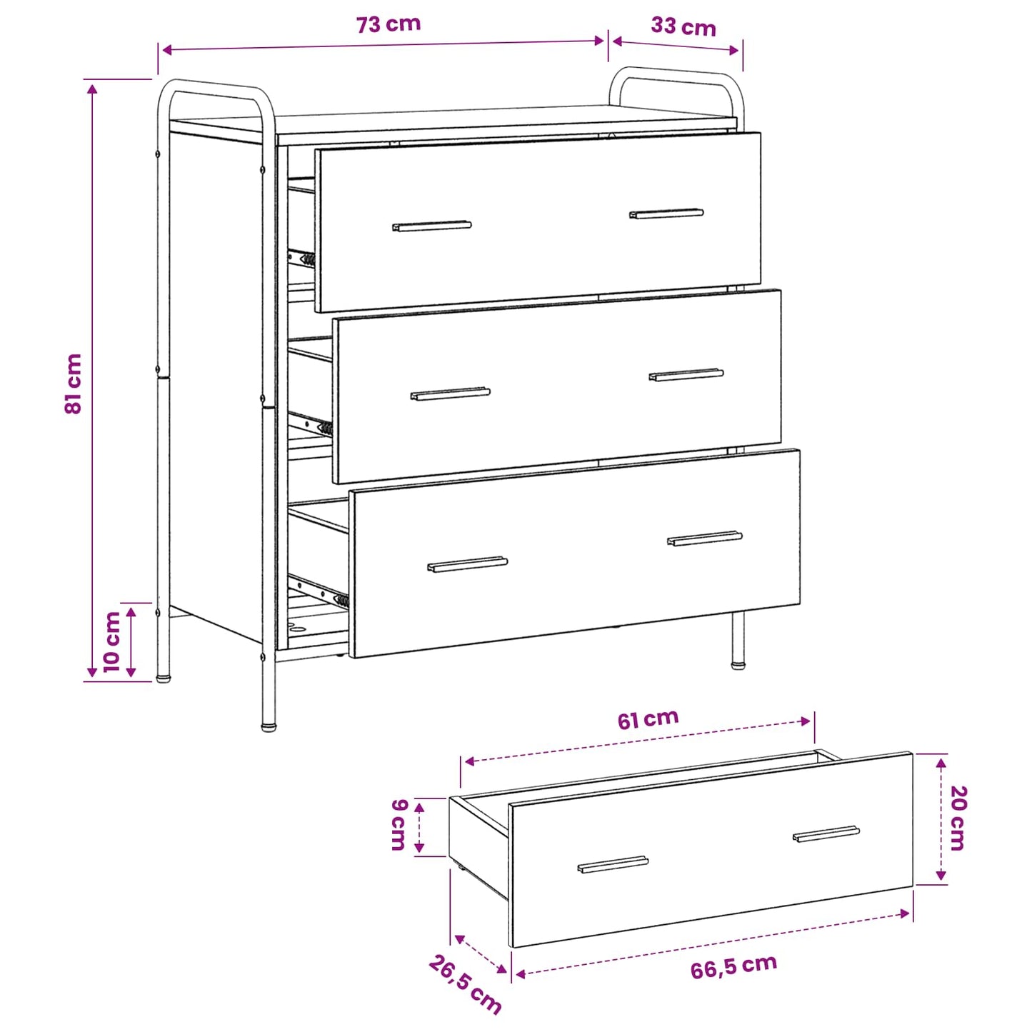 vidaXL Sideboard Old Wood 73 x 33 x 81 cm Engineered Wood
