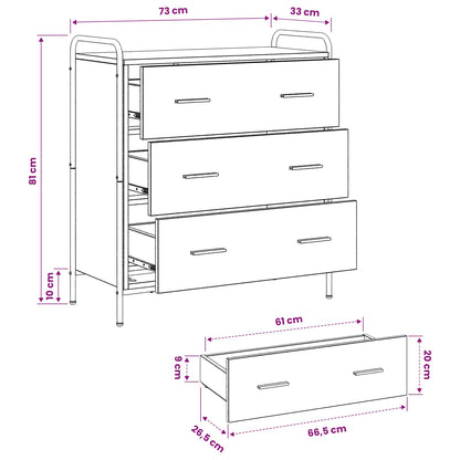 vidaXL Sideboard Old Wood 73 x 33 x 81 cm Engineered Wood