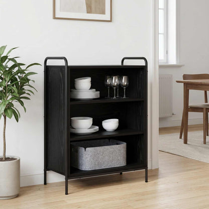 vidaXL Sideboard Black Oak 73 x 33 x 81 cm Engineered Wood