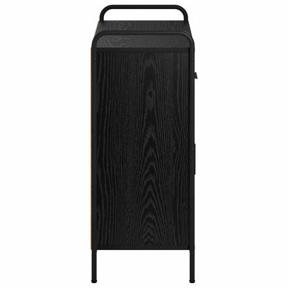 vidaXL Sideboard Black Oak 73 x 33 x 81 cm Engineered Wood