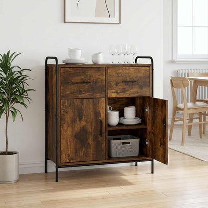 vidaXL Sideboard Smoked Oak 73 x 33 x 81 cm Engineered Wood