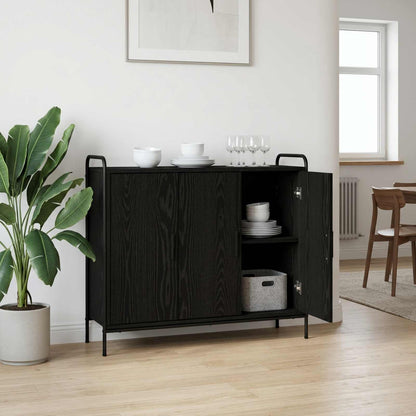vidaXL Sideboard Black Oak 98.5 x 33 x 81 cm Engineered Wood