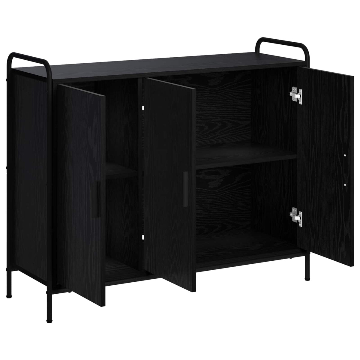 vidaXL Sideboard Black Oak 98.5 x 33 x 81 cm Engineered Wood