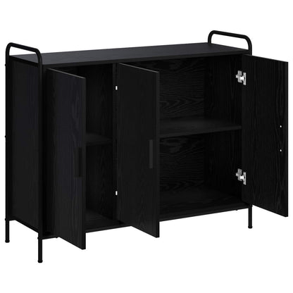 vidaXL Sideboard Black Oak 98.5 x 33 x 81 cm Engineered Wood