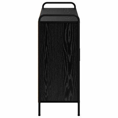 vidaXL Sideboard Black Oak 98.5 x 33 x 81 cm Engineered Wood