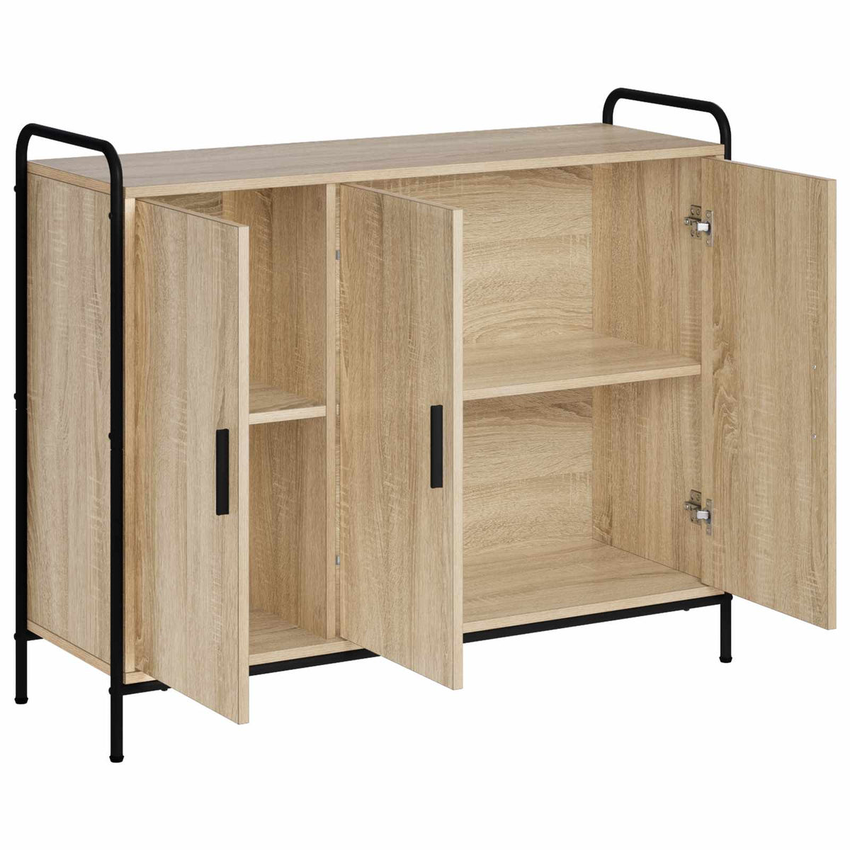 vidaXL Sideboard Sonoma Oak 98.5 x 33 x 81 cm Engineered Wood