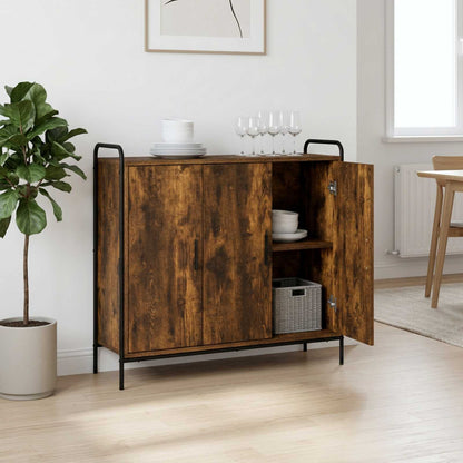 vidaXL Sideboard Smoked Oak 98.5 x 33 x 81 cm Engineered Wood