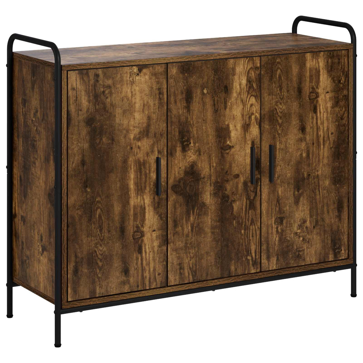 vidaXL Sideboard Smoked Oak 98.5 x 33 x 81 cm Engineered Wood