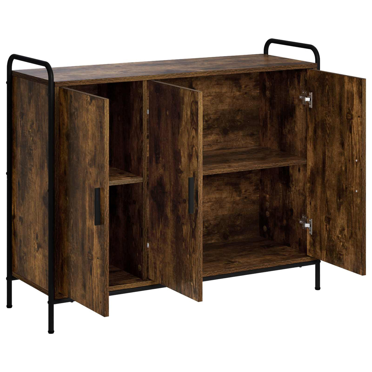 vidaXL Sideboard Smoked Oak 98.5 x 33 x 81 cm Engineered Wood