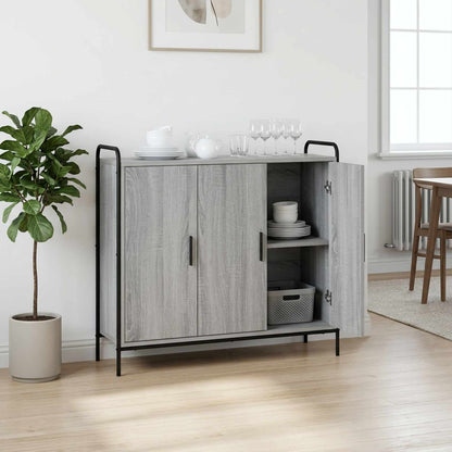 vidaXL Sideboard Grey Sonoma 98.5 x 33 x 81 cm Engineered Wood