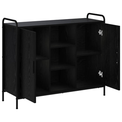 vidaXL Sideboard Black Oak 98.5 x 33 x 81 cm Engineered Wood