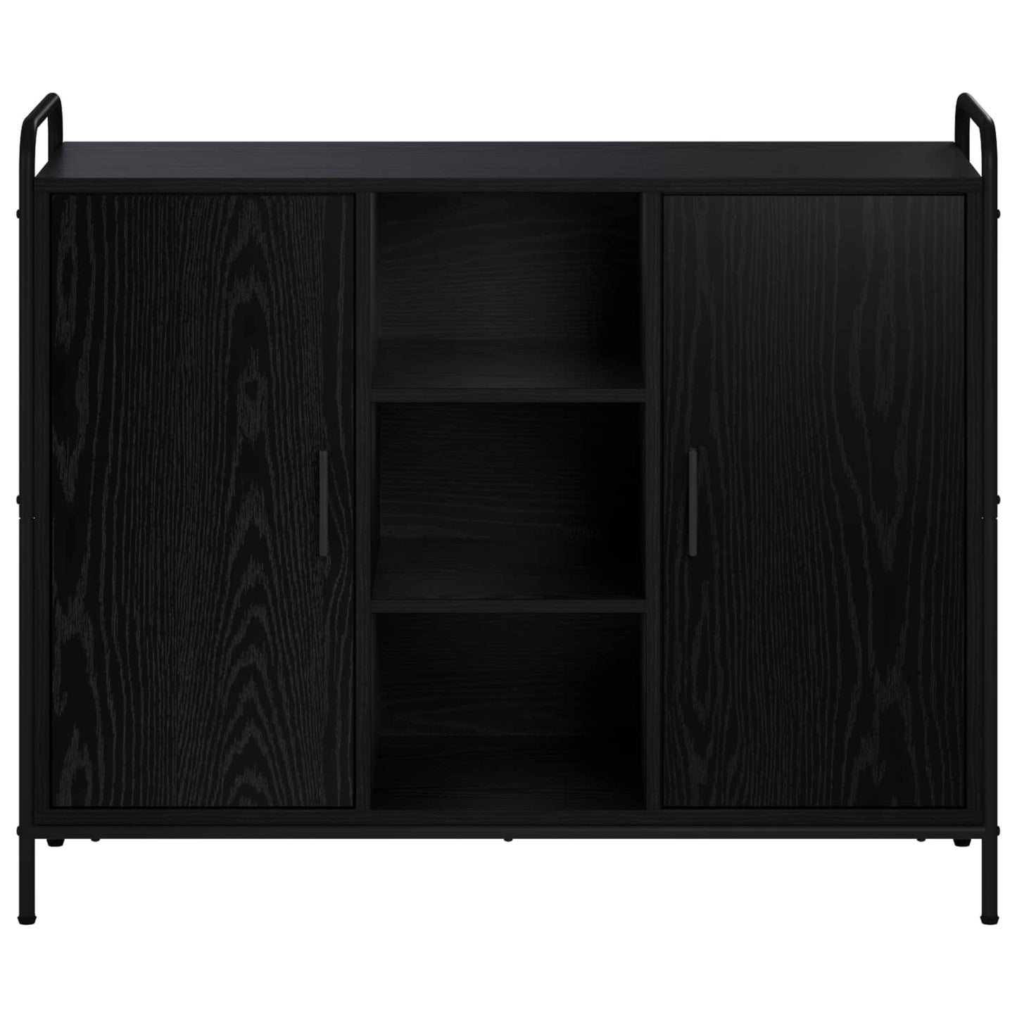 vidaXL Sideboard Black Oak 98.5 x 33 x 81 cm Engineered Wood