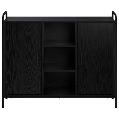 vidaXL Sideboard Black Oak 98.5 x 33 x 81 cm Engineered Wood