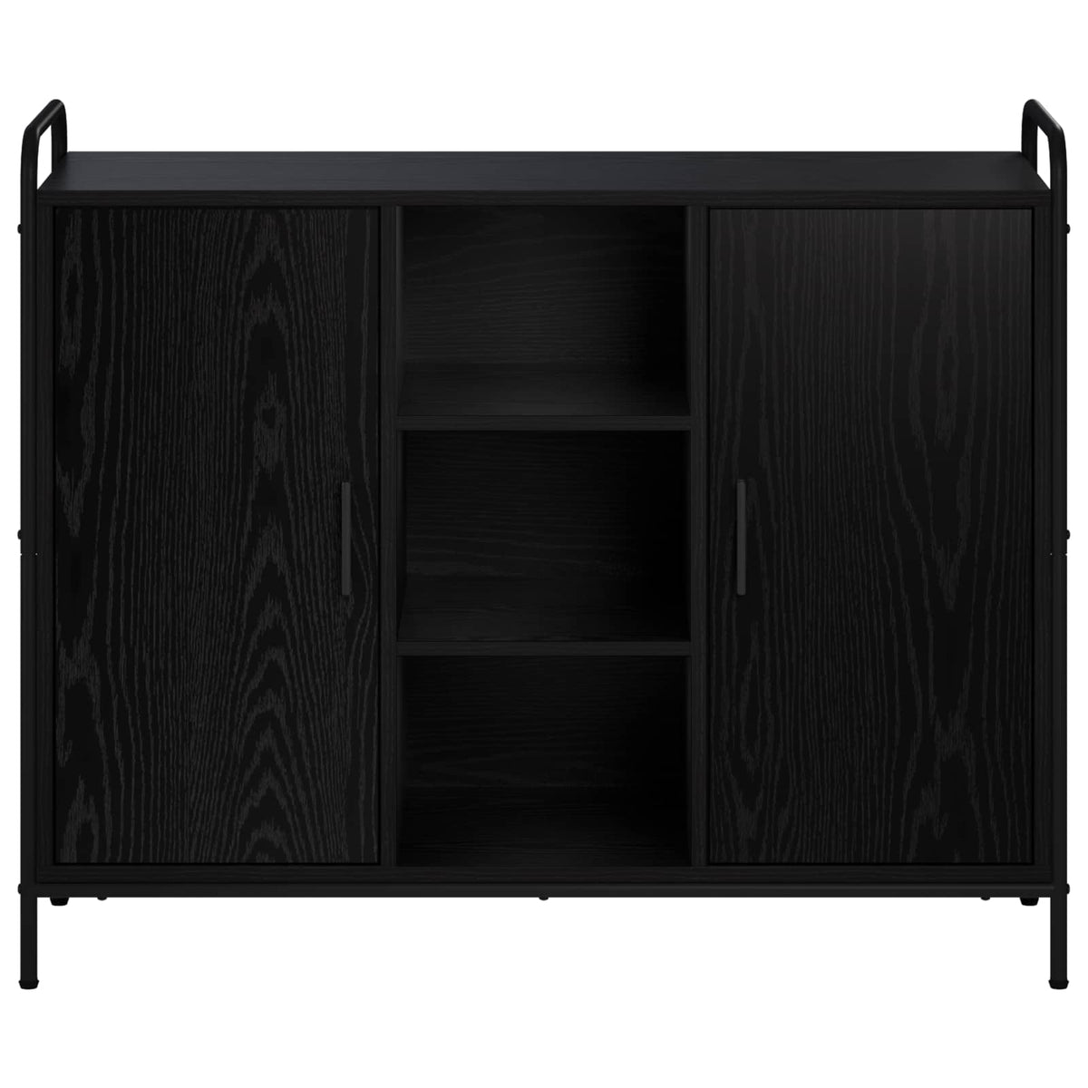 vidaXL Sideboard Black Oak 98.5 x 33 x 81 cm Engineered Wood