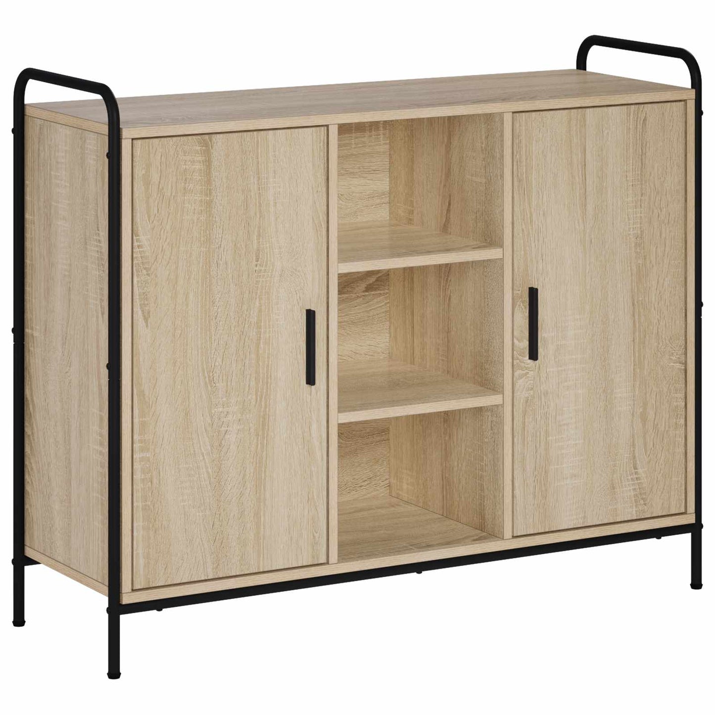 vidaXL Sideboard Sonoma Oak 98.5 x 33 x 81 cm Engineered Wood