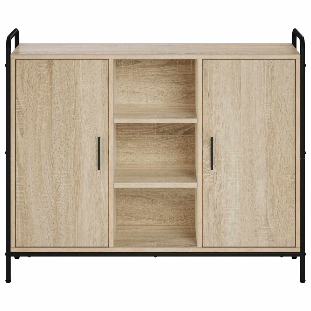 vidaXL Sideboard Sonoma Oak 98.5 x 33 x 81 cm Engineered Wood
