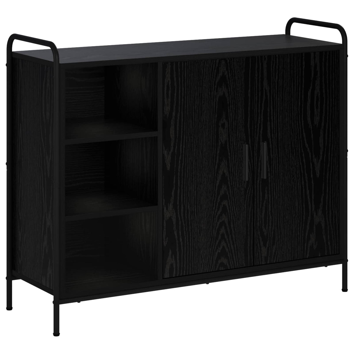 vidaXL Sideboard Black Oak 98.5 x 33 x 81 cm Engineered Wood
