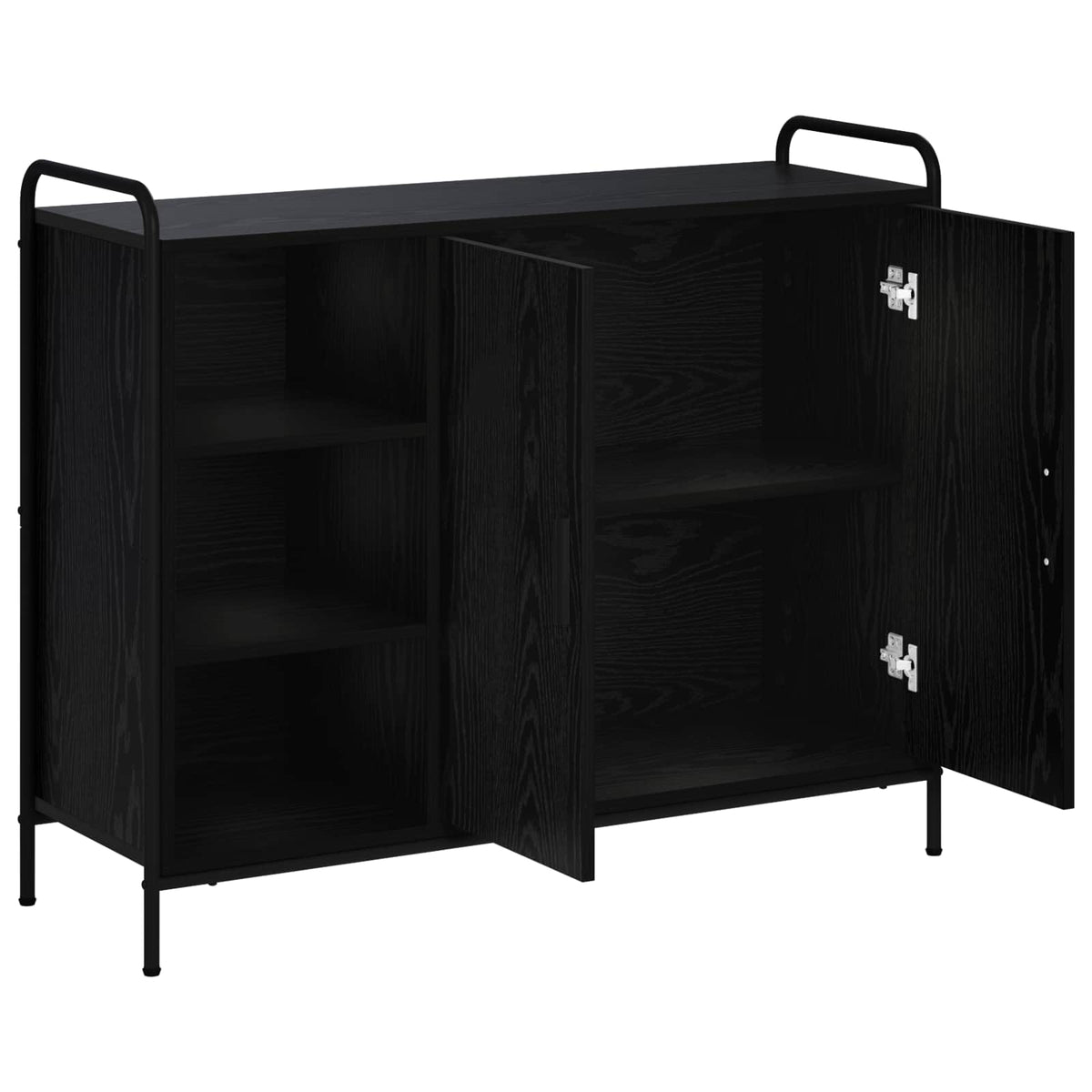 vidaXL Sideboard Black Oak 98.5 x 33 x 81 cm Engineered Wood