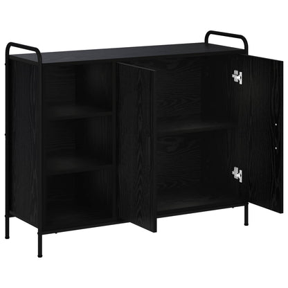 vidaXL Sideboard Black Oak 98.5 x 33 x 81 cm Engineered Wood