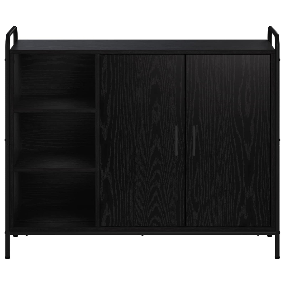 vidaXL Sideboard Black Oak 98.5 x 33 x 81 cm Engineered Wood