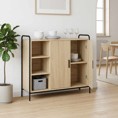 vidaXL Sideboard Sonoma Oak 98.5 x 33 x 81 cm Engineered Wood