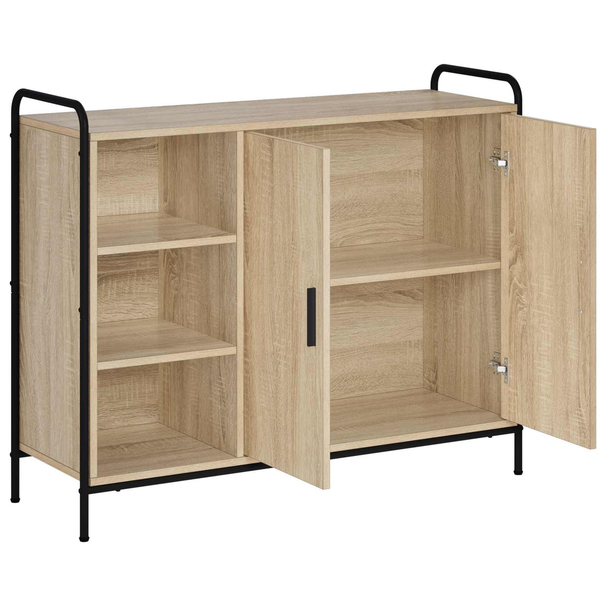 vidaXL Sideboard Sonoma Oak 98.5 x 33 x 81 cm Engineered Wood