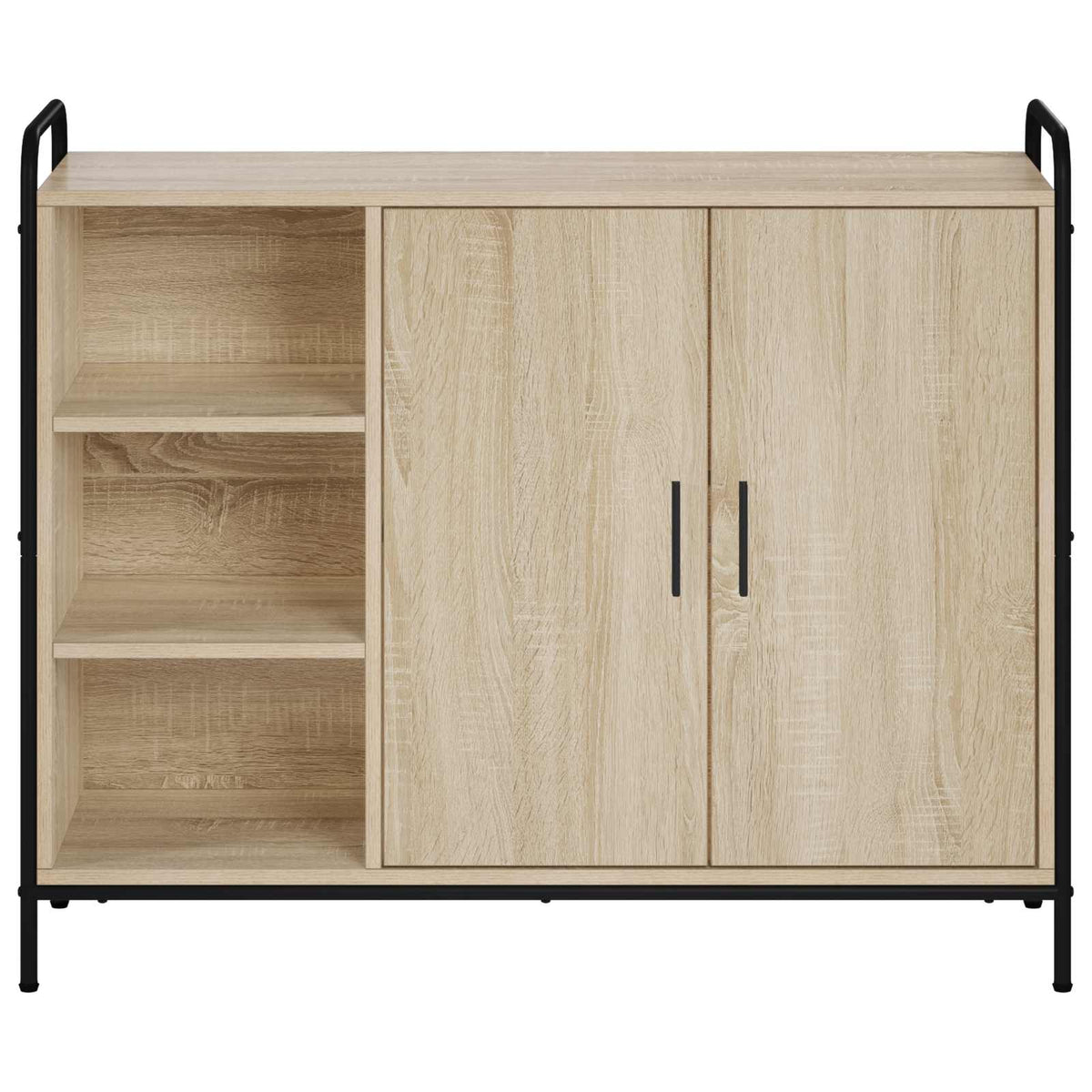 vidaXL Sideboard Sonoma Oak 98.5 x 33 x 81 cm Engineered Wood