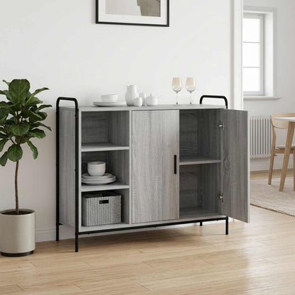 vidaXL Sideboard Grey Sonoma 98.5 x 33 x 81 cm Engineered Wood