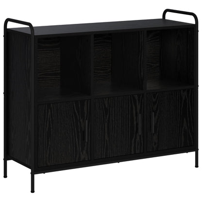 vidaXL Sideboard Black Oak 97 x 33 x 81 cm Engineered Wood