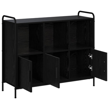 vidaXL Sideboard Black Oak 97 x 33 x 81 cm Engineered Wood