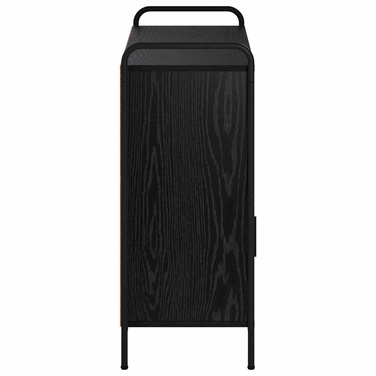 vidaXL Sideboard Black Oak 97 x 33 x 81 cm Engineered Wood