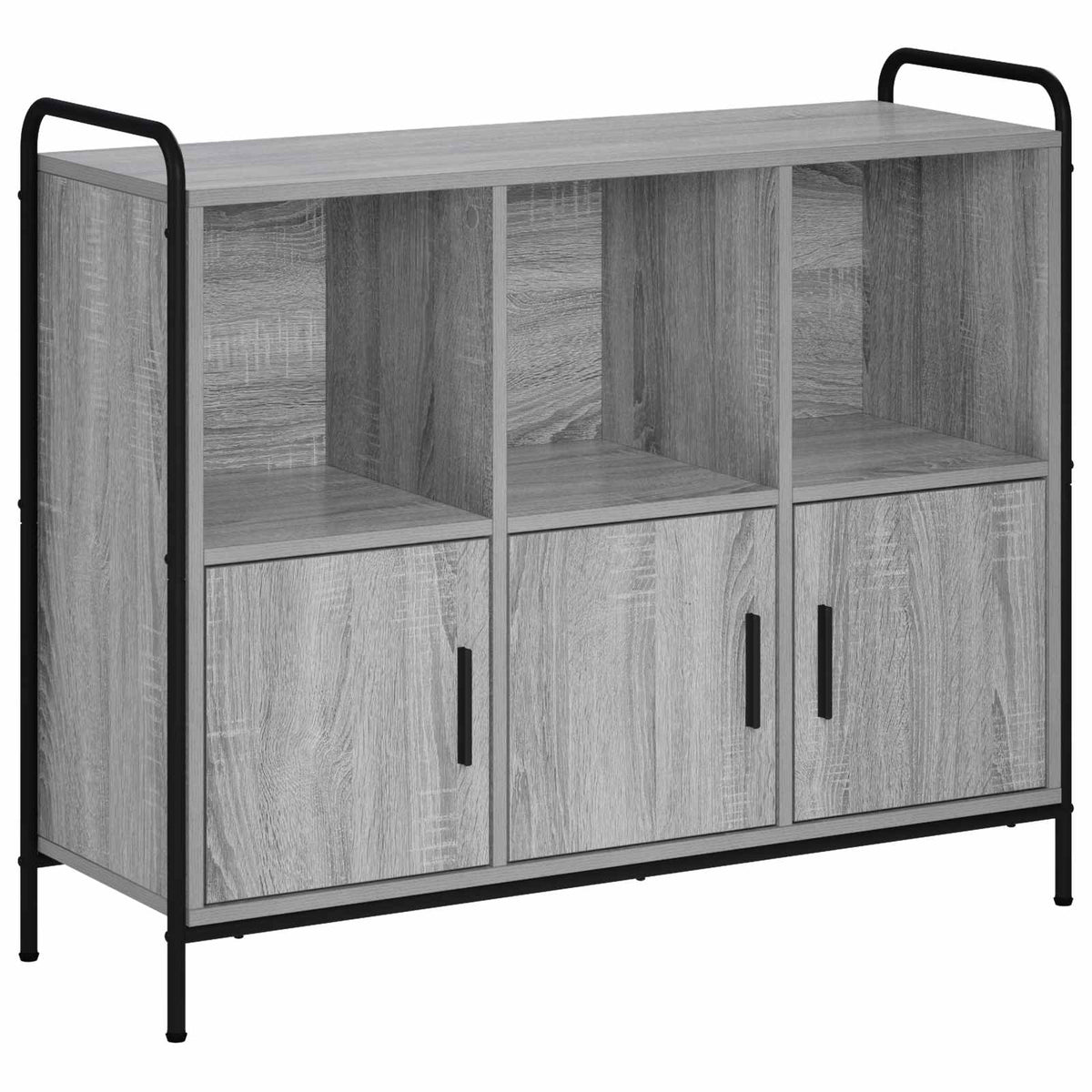vidaXL Sideboard Grey Sonoma 97 x 33 x 81 cm Engineered Wood