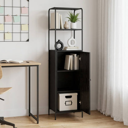 vidaXL Highboard Black Oak 40 x 33 x 161 cm Engineered Wood